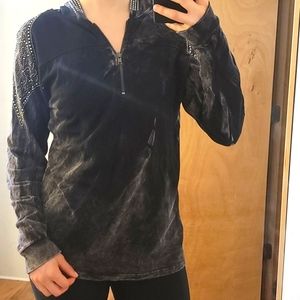 Lightweight rineshone fashion sweatshirt